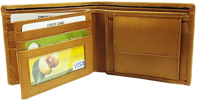 

AZOON WORLD Men Brown Genuine Leather Wallet(10 Card Slots)