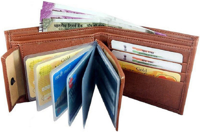 

Aussie youper Men Tan Artificial Leather Wallet(6 Card Slots)