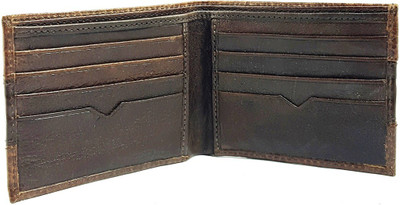 

AZOON WORLD Men Black Genuine Leather Wallet(8 Card Slots)
