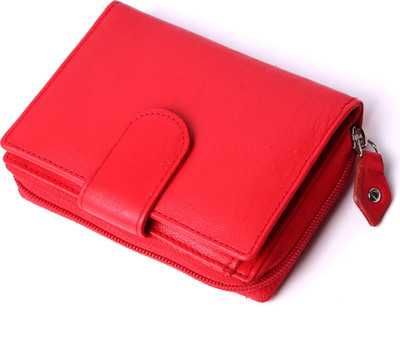 

myseeku Girls Red Genuine Leather Wallet(7 Card Slots)