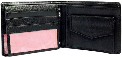 

AZOON WORLD Men Black Genuine Leather Wallet(6 Card Slots)