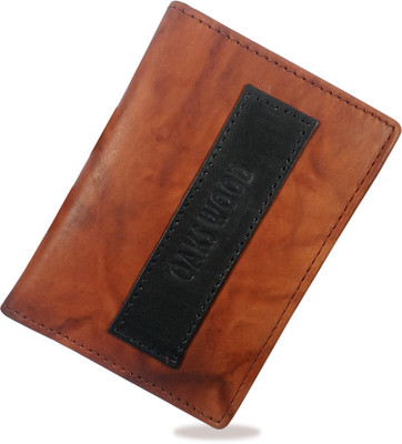 

Oaks Wood Boys Brown Genuine Leather Card Holder(15 Card Slots)