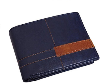 

Aussie youper Men Blue Artificial Leather Wallet(6 Card Slots), Biue