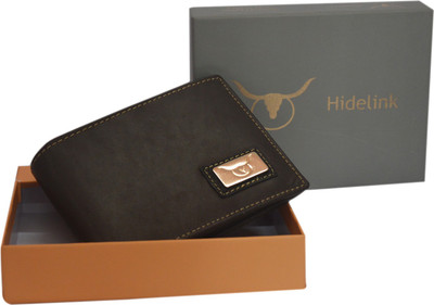 

Hidelink Men Black Genuine Leather Wallet(6 Card Slots)