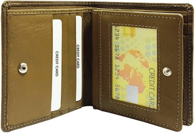 

AZOON WORLD Men Brown Genuine Leather Wallet(14 Card Slots)