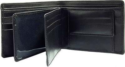 

AZOON WORLD Men Black Genuine Leather Wallet(5 Card Slots)