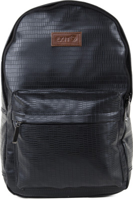 

exit9 17 inch Leather Black Laptop Backpack 1 L Laptop Backpack(Black)