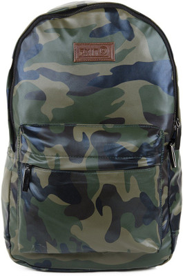

exit9 17 inch Leather Army Design Laptop Backpack 1 L Laptop Backpack(Multicolor)