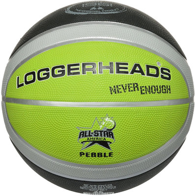 

Loggerheads Pebble Basketball - Size: (Pack of 1, Multicolor, Green;black