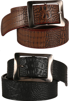 

Jack Klein Men Casual, Party, Formal Black, Brown Artificial Leather Reversible Belt