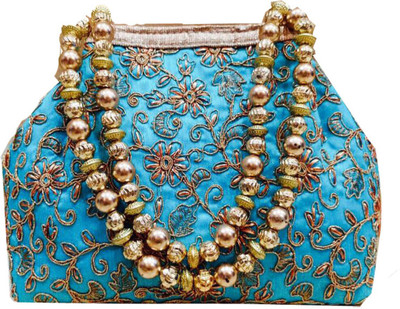 

Craftbazaar Party Blue Clutch