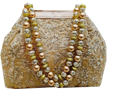 

Craftbazaar Party Gold Clutch