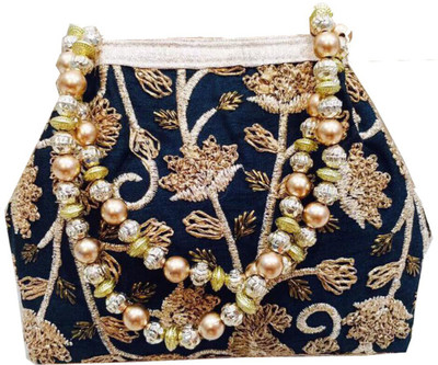 

Craftbazaar Party Blue Clutch