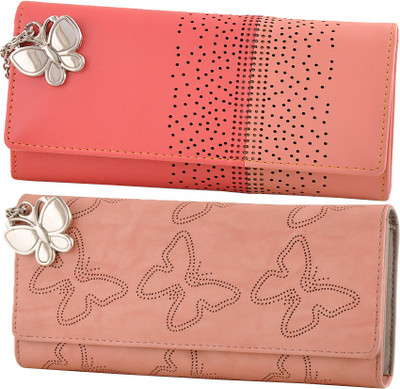

Butterflies Casual Pink Clutch