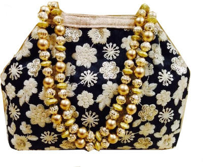 craftbazaar Party Black Clutch