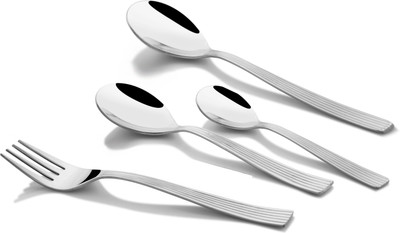Shapes Alpine 20 pcs stainless set cutlery set with gift box [Content : 6 pcs Dinner Spoon ,6 pcs Dinner fork� , 6 pcs tea spoon and 2 pcs Serving Spoon] Stainless Steel Cutlery Set(Pack of 20)