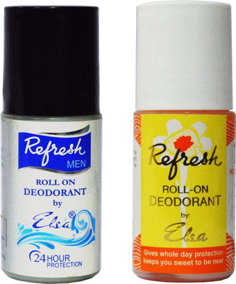 

Elsa Refresh Antiperspirant Simply Blossom + Fresh 3.8 Deodorant Roll-on - For Men & Women(80 g, Pack of 2)