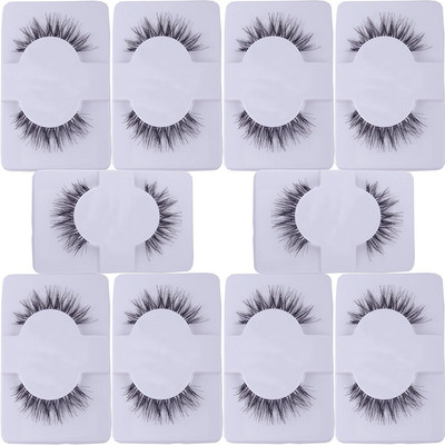 

Fully Natural Thick Dense Real Human Hair False Fake Eyelashes Party Eye Lashes(Set of 10 Pair)(Pack of 20)