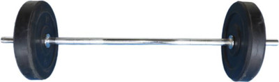 

Monika Sports 3ft straight rod with 2 locks + 4 plates of 2 kg each for exercise in home gym Black Bar & Plate Combo(10 kg)
