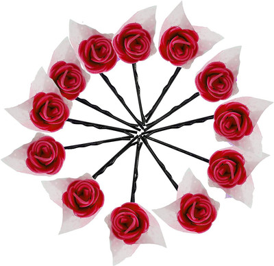 Fully Hair Clips | Hair Clips For Women | Hair Clips For Baby Girls Hair Pin(Red)