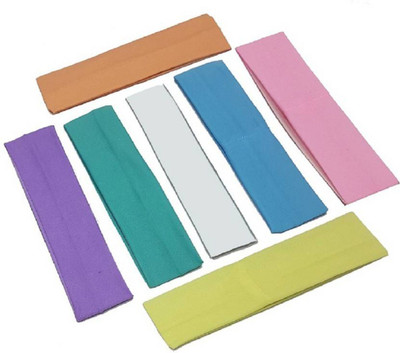 

Fully Cotton Elastic Yoga Soft &Stretchy Sports Headband for Teens Head Band Hair Band(Multicolor)