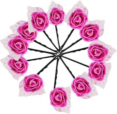 

Confidence Bollywood Style hair Accessories For Women And Girls(Dark Pink) Hair Pin(Pink)