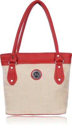 

Leather Land Shoulder Bag(Beige, Red)