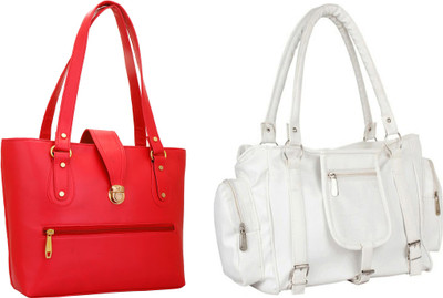 

Lady bar Hand-held Bag(Red, White)