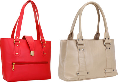 

Lady bar Hand-held Bag(Red, Beige), Beige;red