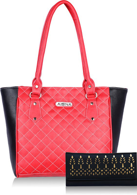 

Aisna Shoulder Bag(Red, Black), Black;red