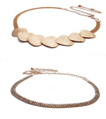 

Vritraz Women Casual, Party Gold Metal Belt