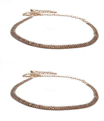 

Vritraz Women Casual, Party Gold Metal Belt