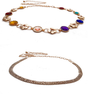 

Vritraz Women Casual, Party Gold Metal Belt