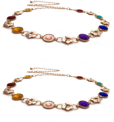 

Vritraz Women Casual, Party Gold Metal Belt