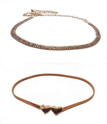

Vritraz Women Casual, Party Gold Metal Belt