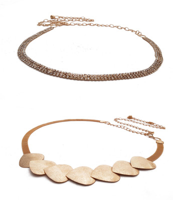 

Vritraz Women Casual, Party Gold Metal Belt