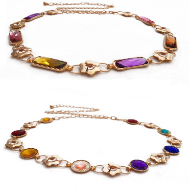 

Vritraz Women Casual, Party Gold Metal Belt