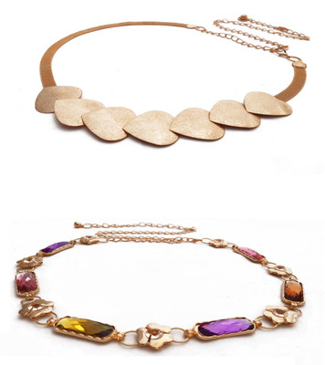 

Vritraz Women Casual, Party Gold Metal Belt