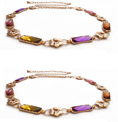 

Vritraz Women Casual, Party Gold Metal Belt