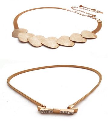 

Vritraz Women Casual, Party Gold Metal Belt