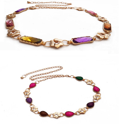 

Vritraz Women Casual, Party Gold Metal Belt