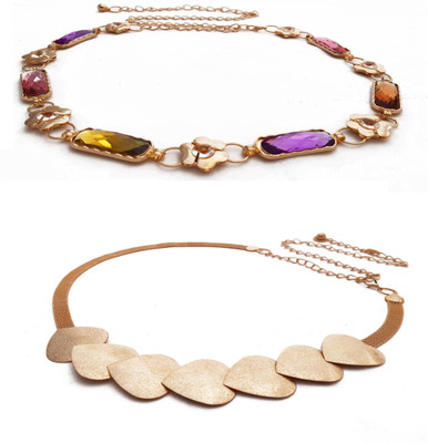 

Vritraz Women Casual, Party Gold Metal Belt