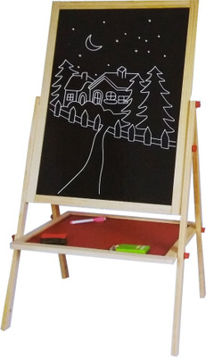 

Emob Wooden Multifunctional 2 in 1 Foldable Drawing & Writing Board for Kids(Multicolor)