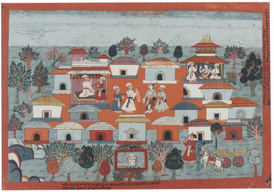 Tallenge An illustration to the Bhagavata Purana King Janaka greets Balarama ca 1750 - Indian Miniature Pahari Paintings Collection - Premium Quality Poster For Home And Office Décor Digital Reprint Painting(17 inch x 12 inch) available at flipkart for Rs.199