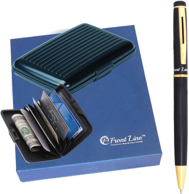 

Front Line Elegant 200 Series Aluminum Security Credit/Debit 6 Card Holder Gift Set Pen Gift Set