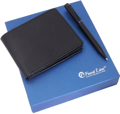 Front Line Professional Signature Collection With Elegance Slim Black Wallet Gift Set Pen Gift Set