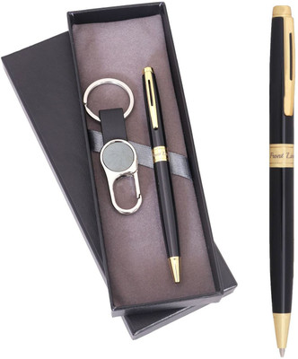 

Front Line Altis 300 Series With Chrome Plated Key Ring With Hook & Leatherette Loop Gift Combo Set Pen Gift Set