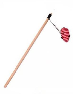 

Pets Empire Cat Teaser Cat Kitten Toys Set - LukPaw Natural Sisal Wand Teasers with Mouse, Bell, Elastic String, and Sturdy Wood Rod - 1 Piece Color May Vary Wooden, Jute Stick For Cat