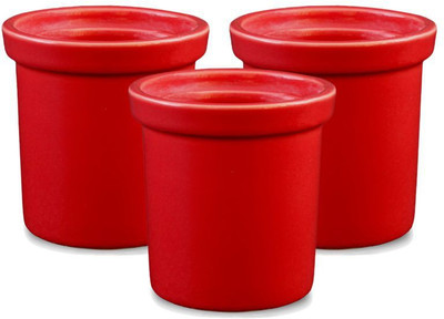 

Yellow Table Set of 3 Jar Style Ceramic Flower Pot, Strawberry Red, Small; Pot for Living Room / Table Top / Indoor Plants / Artificial Flowers / Garden D�cor Plant Container Set (Pack of 3, Ceramic) Plant Container Set(Pack of 3, Ceramic)