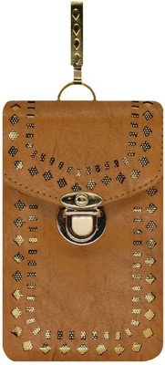 

Bagaholics Ethnic Saree Clutch Leather Mobile Pouch Waist Clip Ladies Purse Gift For Women Mobile Pouch(Gold)